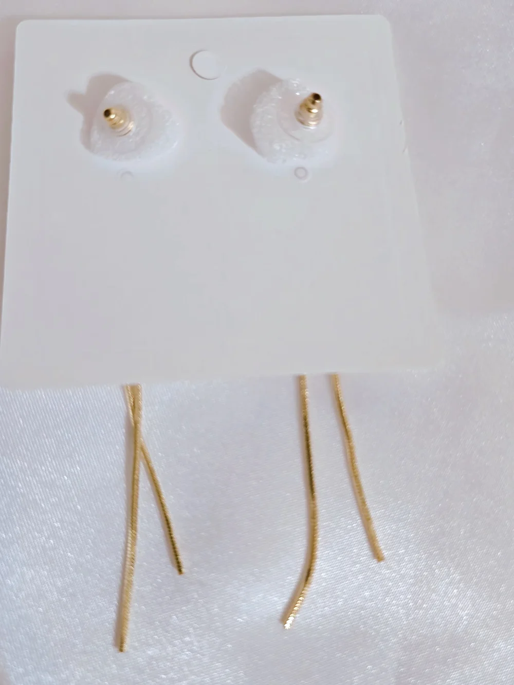Gold-Tone Beige Floral Drop‎ Earrings - Women Jewelry